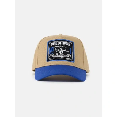 True Religion Men's Contrast Patch Baseball Hat In Gray