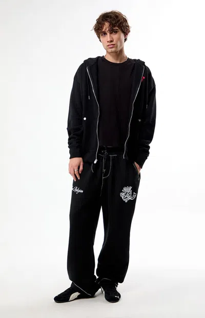 True Religion Men's Crest Big T Baggy Sweatpants In Black