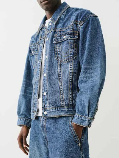 True Religion Men's Denim Big T Jacket In Blue