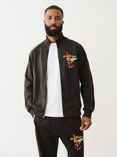 True Religion Men's Embroidered Golden State Track Jacket In Black