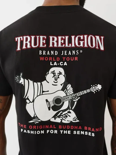 True Religion Men's Embroidered Logo T-shirt In Black
