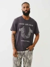 True Religion Embroidered Radio Wave Horseshoe Tee In Blue