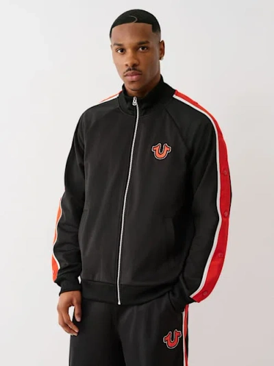 True Religion Men's Embroidered Track Jacket In Black