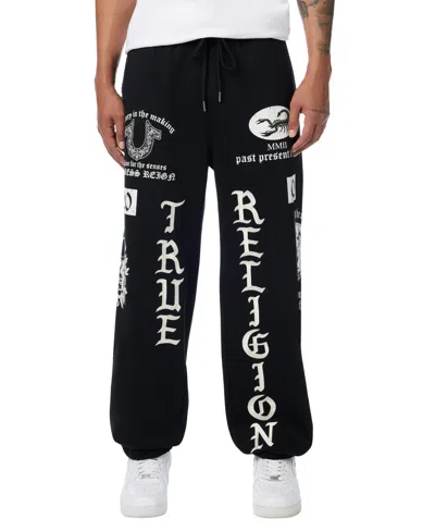 True Religion Men's Endless Reign Graphic Boxy Jogger In Black