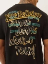 True Religion Men's Faded World Tour Logo T-shirt In Black