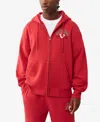 True Religion Men's Flag Zip Up Hoodie In Red