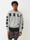 True Religion Men's Fleece Appliqué Sweatshirt In Gray
