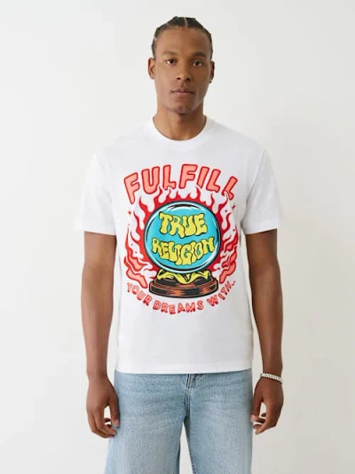 True Religion Men's Flocked Crystal Ball T-shirt