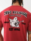 True Religion Men's Flocked Vintage Logo T-shirt In Red