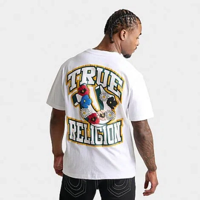 True Religion Men's Garden Horseshoe Logo Heavyweight T-shirt In White