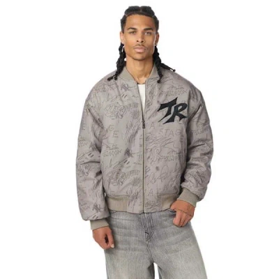 True Religion Men's Graffiti Bomber Jacket In Gray