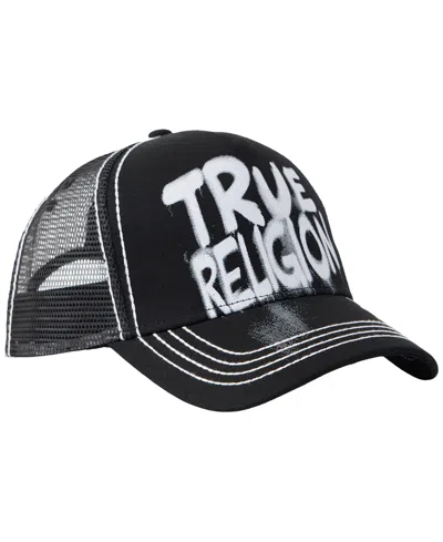 True Religion Men's Graffiti Trucker Hat In Jet Black