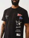 True Religion Men's Heavyweight Collegiate Logo T-shirt