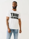 True Religion Men's High Density Logo T-shirt In White