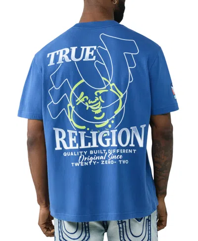 True Religion Men's Horseshoe Logo Short-sleeve T-shirt In Blue