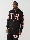 True Religion Men's Horseshoe Patch Zip Hoodie In Black