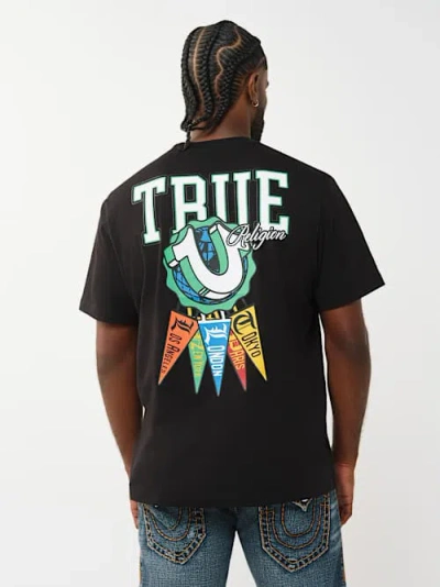 True Religion Pennants T-shirt In Black