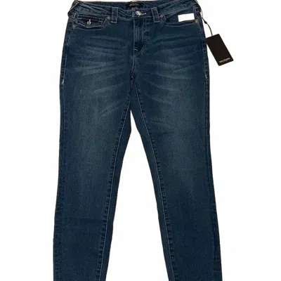 True Religion Men's Jeannie Curvy Mid-rise Flap Super Skinny In Blue