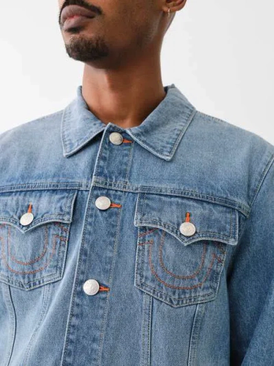 True Religion Men's Jesse Denim Trucker Jacket In Blue