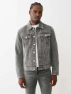 True Religion Jesse Trucker Jacket In Gray