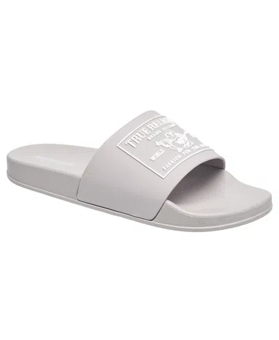 True Religion Men's Kendrick Logo Slide In Grey