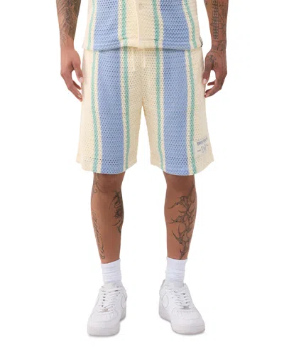 True Religion Knit Stripe Shorts In Multi