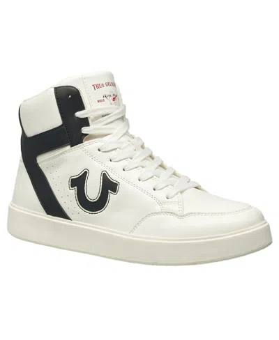 True Religion Men's Kyrie High Top Sneaker In White Black
