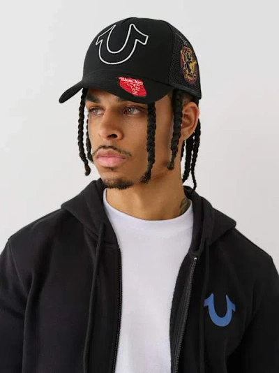 True Religion Men's Logo Applique Trucker Hat