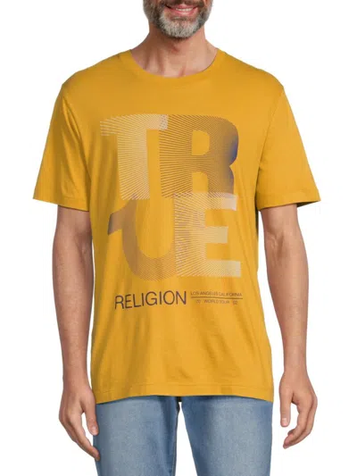 True Religion Men's Logo Graphic Tee In Narcissus Yellow