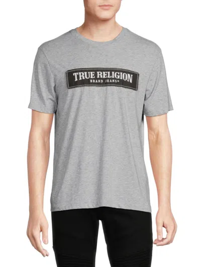 True Religion Men's Logo Short Sleeve Tee In Jet Black