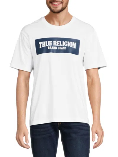 True Religion Men's Logo Tee In Optic White