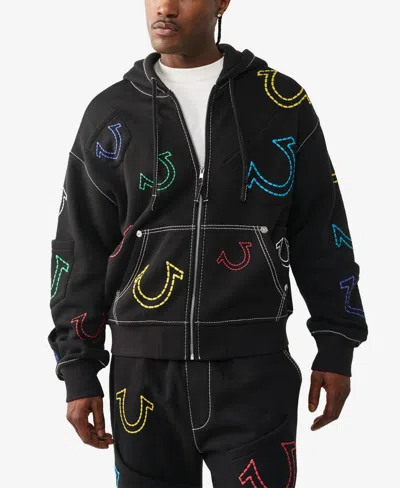 True Religion Men's Long-sleeve Zipper Hoodie In Black