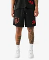 True Religion Embroidered Mesh Graphic Shorts