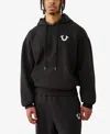 True Religion Oversize Mesh World Tour Hoodie In Black