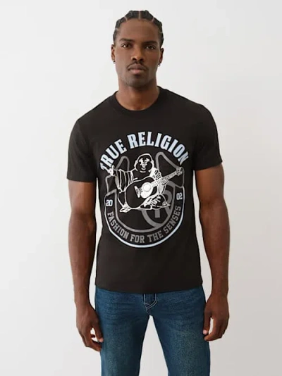 True Religion Men's Metallic Buddha T-shirt In Black