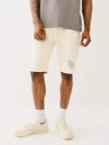 True Religion Men's Metallic Logo Sweat Short In Neutral