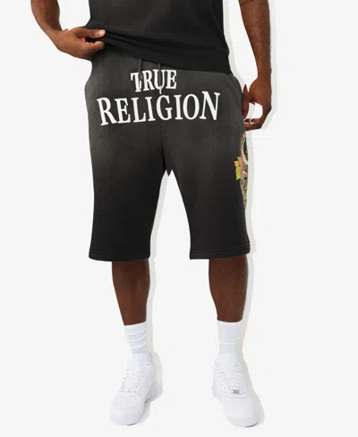 True Religion Men's Mikey Floral Snake Sweat Shorts In Gray