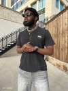 True Religion Men's Mineral Patch Henley Shirt In Gray