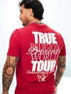 True Religion Men's Mixed Font World Tour T-shirt In Red