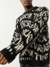 True Religion Men's Monogram Fuzzy Sweater In Black