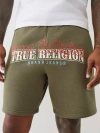 True Religion Men's Multi Logo Print Sweatshorts In Green