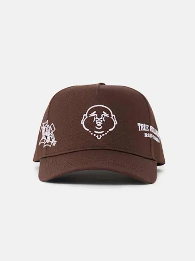 True Religion Men's Multi-logo Baseball Hat In Brown