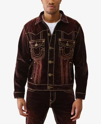 TRUE RELIGION MEN'S OVERSIZE SUPER-T COATED BUTTON-UP JACKET