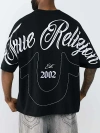 True Religion Men's Oversized Heavyweight Script T-shirt In Black