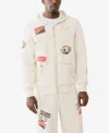 True Religion Men's Big T Patch Full-zip Hoodie In White