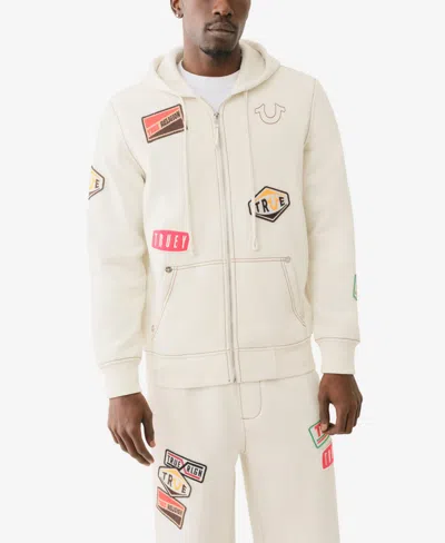 True Religion Men's Patch Big Full Zip Hoodie