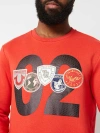 True Religion Men's Patch Crew Sweatshirt In Red