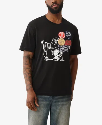 True Religion Men's Patch Rinse Short Sleeve T-shirt In Black
