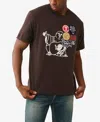 True Religion Men's Patch Rinse Short Sleeve T-shirt In Brown