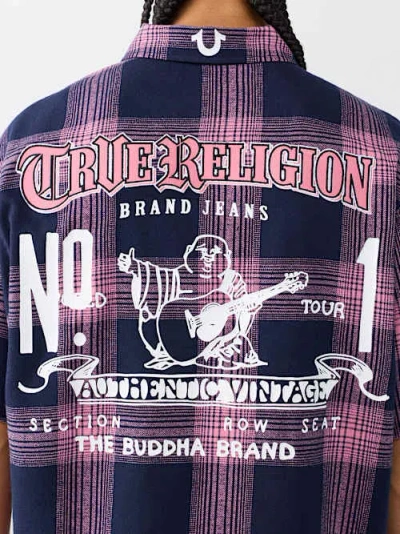 True Religion Men's Plaid Boxy Shirt In Multi